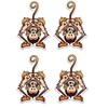 4 pcs Set Monkey Aloha Hard Hat Sticker Funny, 2