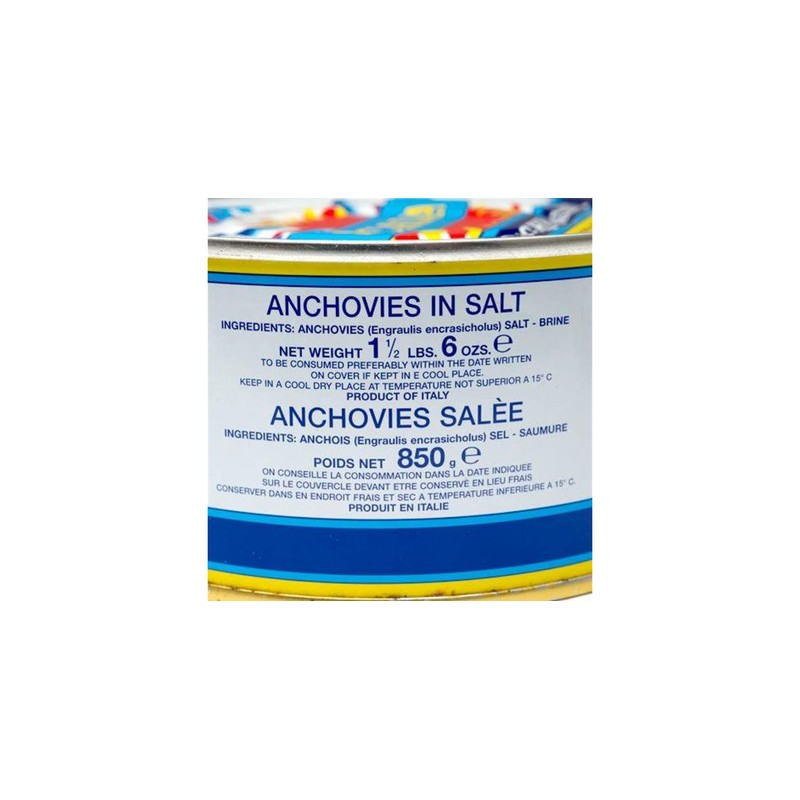 Italian Anchovies in Sea Salt by Scalia (29.9 ounce)