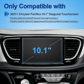 Coleya Anti-Glare Matte Screen Protector for 2021-2025 Chrysler Pacifica (Touring/Touring L/Limited/Pinnacle/Select) 10.1-inch Touchscreen, 9H Tempered Glass 2025 Pacifica Accessories Anti-Fingerprint