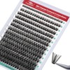 FADVAN Cluster Eyelash Extensions 280 Pieces Curl D Eyelashes Individual