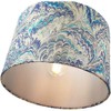 Contemporary and Vivid Peacock Print Table/Pendant Drum Lamp Shade in