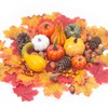 Autumn Pumpkin Decorations,Artificial Fall Maple Leaves Thanksgiving Decor