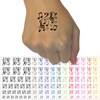 Music Notes and Hearts Temporary Tattoo Water Resistant Fake Body
