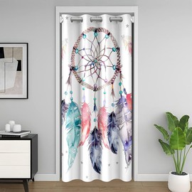 jejeloiu Dreamcatcher Door Curtain for Doorway Privacy, Boho Dream Catcher Curtains 80 Inch Length,Room Divider Curtain Cover, Insulated Closet Curtain for Bedroom Closet Door, 1 Panel, 42" W x 80" L