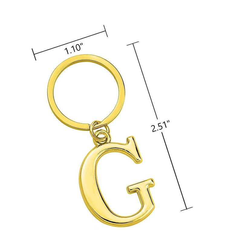 Freedale Gold Letter A-Z Keychain for Women Men Purse Handbags