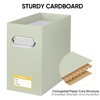 BALEINE File Organizer Box, Cardboard File Folder Organizer with Handle