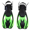 Snorkel Master Kids Swimming Snorkeling Fins, Green/Black, Large/X-Large