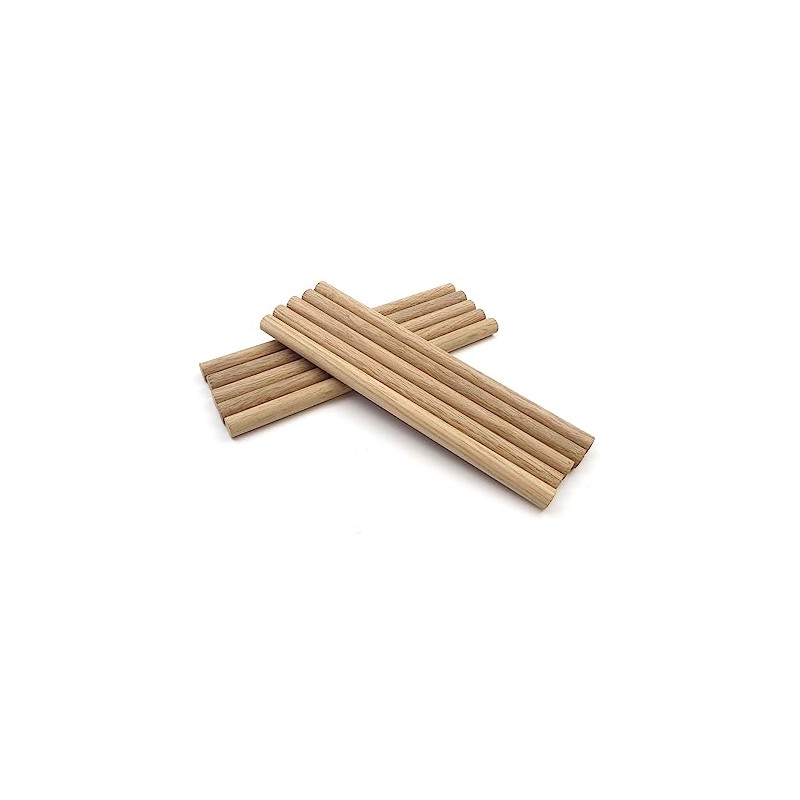 High Quality European Oak Dowels 200mm Long (9.5mm Pack of