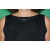 Kiss of Leather Black and silver chain made of 925