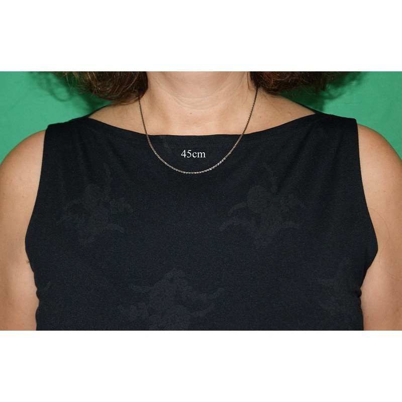 Kiss of Leather Black and silver chain made of 925