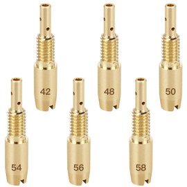 Pilot Jet Jetsetmoto Pilot Jet Set TK P/J #42, #48, #50, #54, #56, #58[23x5] 6 Sizes Slow Jet #42, #48, #50, #54, #56, #58 Jog, Veno, Grand Axis 100 and More Sis 50, Compatible with Axis 90, Champ,