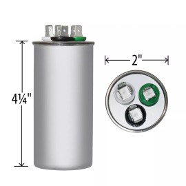 Amrad 20+5 mfd 370 or 440V Capacitor replaces P291-2053R H00081591 GE Genteq 97F9814