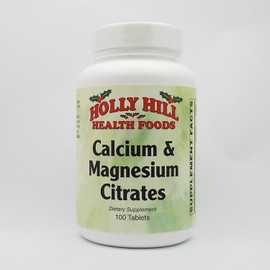 Holly Hill Health Foods, Calcium and Magnesium Citrates, 100 Tablets