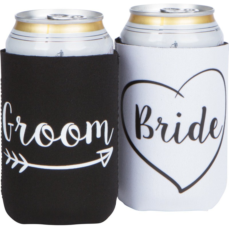 Cute Wedding Gifts - Bride and Groom Novelty Can Cooler