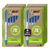 BIC Ecolutions Clic Stic Blue Ballpoint Pens, Medium Point (1.0mm),