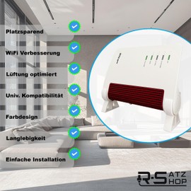 R-Satz Shop Stand for Fritzbox 6670 Cable, 7590 AX and 7690 (Set of 2) (White)