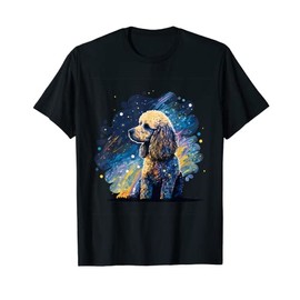 Poodle Starry Night Van Gogh Poodle Mom Dad Owner T-Shirt