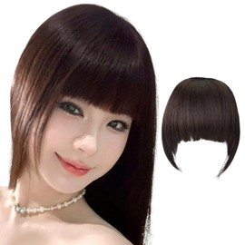 GFun Bangs Wig, Super Thick, 2x Hair Volume, Small Face, Natural, Full Hand Plant, Partial Wig, Point Wig, Costume, Everyday, Dark Brown