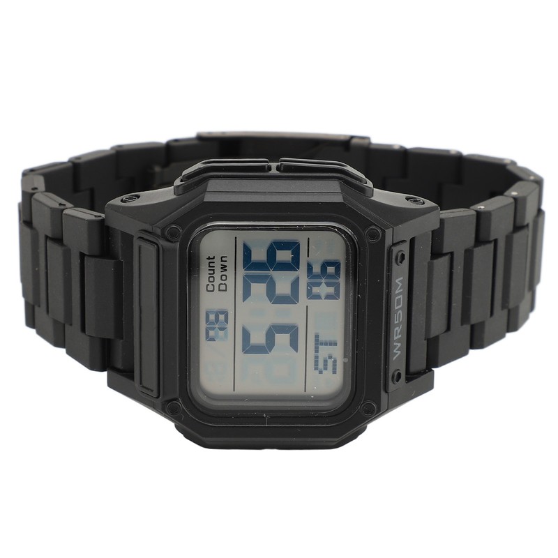 Digital Watch 50m Waterproof Backlit Display Electronic Watch with Alarm