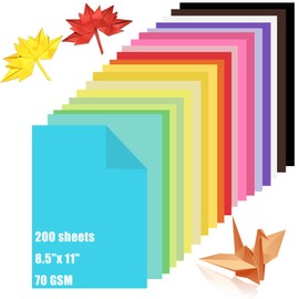 200 Sheets Coloured Paper A4 Origami Paper Printer Paper Copy Paper Multipurpose Printing Paper for DIY Craft Scrapbook Office 297MM X 210MM, 20 Assorted Colors（70 GSM）