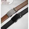 KEMISANT Men's Belt Ratchet Automatic Buckle Leather Belt for Men