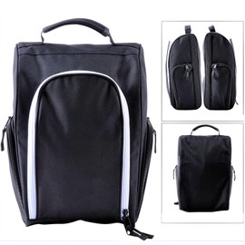 Golf Shoe Bag, Waterproof Shoe Bag Organiser, Travel Shoe Bag, Portable Shoe Bag, Used for Travel Storage, Dustproof Storage, Suitcase, Trolley Case, Hanging Bag, black, Unisex