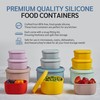 ISSEVE 6Pcs/Set Nesting Silicone Food Storage Containers with Lids, BPA
