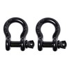2 Pack Black - Rigging 5/8" Bow Shackles D Ring