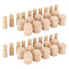 40Pcs Wooden Pegs Natural Unfinished Develop HandsOn Skills Wood Crafts