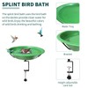 WANGIRO Bird Bath Deck Mounted Bowl 12 Inch Metal Bird