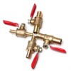 ExcInter 12mm Hose Barb Inline Water/Air Gas Fuel Line Shut-Off
