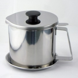 Nagao Tsubamesanjo Oil Pot, 3.3 fl oz (1.1 L), Stainless Steel, Includes Saucer, Ami Type Filter, Dishwasher Safe, Made in Japan