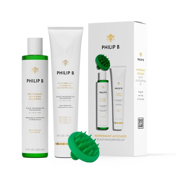 PHILIP B. Peppermint Avocado Scalp Invigorating Kit - Includes Shampoo
