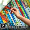 Windimiley Stained Glass Window Privacy Film: 3D Rainbow Decorative Bathroom