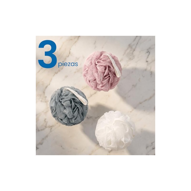 Triko Set Piezas Esponja Baño Malla Ducha Exfoliante Corporal Suave