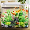 QUOZUO Fish Tank Accessories Artificial Plants, 9pcs Green Aquarium Decorations