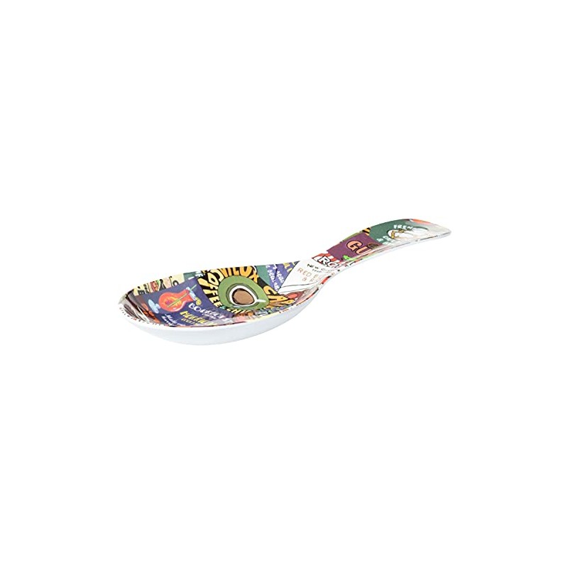 New Orleans Iconic Food Logos Design Souvenir Spoon Rest (Plastic)