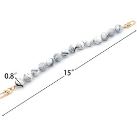 AUMEY Handbag Chain Straps Acrylic Purse Chain Strap Fashionable Replacement Purse Clutches Handles for Purse Handbags DIY Crafts, 15 inch of Each (YZL01-DLD)