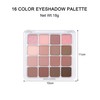 Erinde 16 Colors Eyeshadow Palette, Matte Shimmer Glitter Finishes Eye