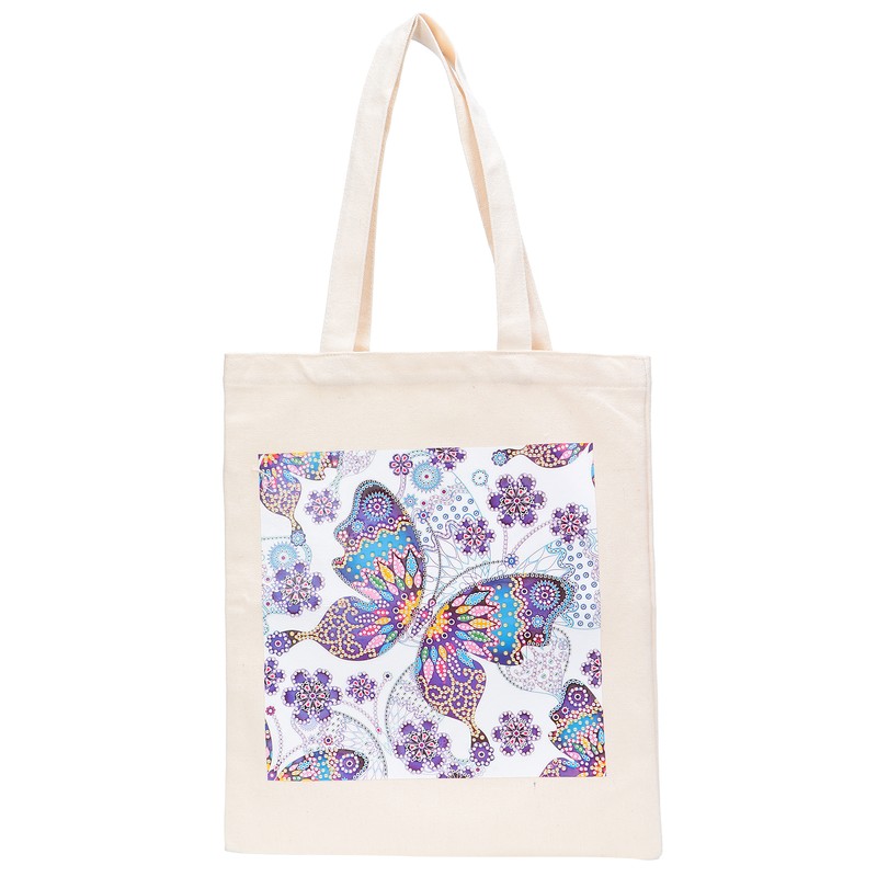 DIY Diamond Painting Shopping Bag Rhinestones Painting Tote Bag with