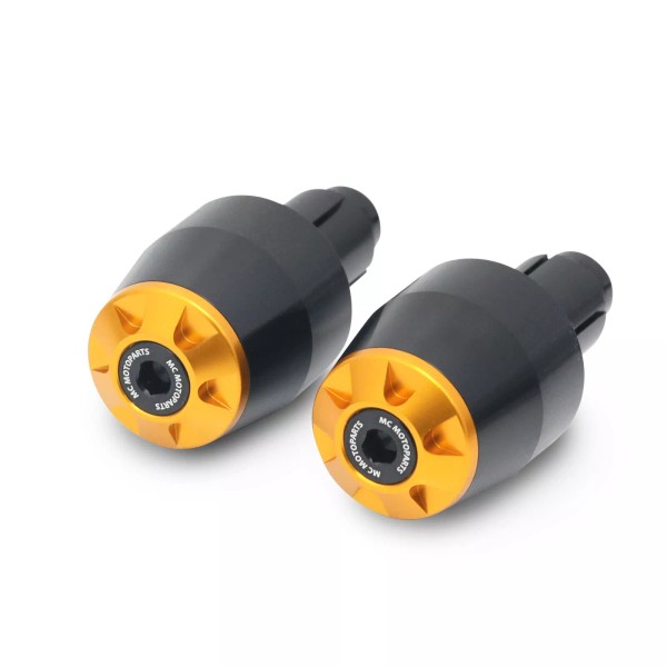 MC Motoparts CNC STORM Bar Ends Plugs Gold For Ducati