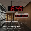 CHKOSDA Digital Wall Clock with Double Sided Display, Large LED