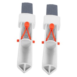 Generic 2pcs Pool Pumice Stone with V Clip Handle Rust for Spa Swimming Pool Cleaning for Tile Concrete Surfaces