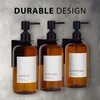 Stylish Shampoo and Conditioner Dispenser Set of 3 for Wall