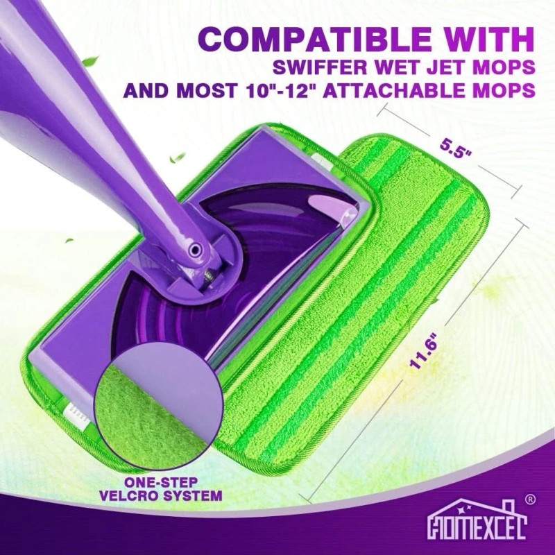 Swiffer Microfiber Mop Pads Compatible With Swiffer WetJet Reusable Machine
