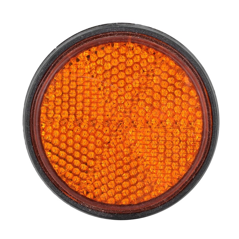 Round Reflector, 2 Pcs Round Reflector Universal Motorcycle Bike Red