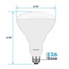 Luxrite BR40 LED Light Bulbs, 85W Equivalent, 3500K Natural White,