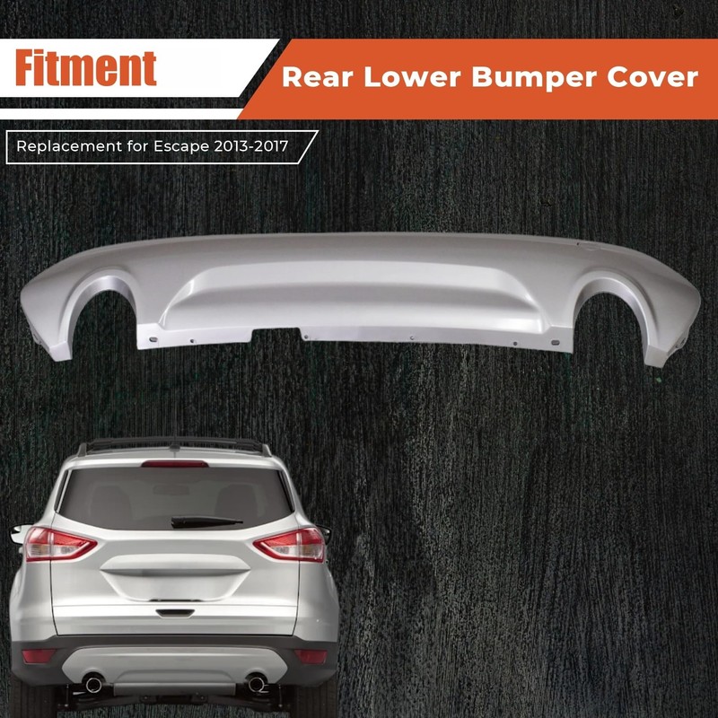 labwork Silver Rear Lower Bumper Cover Replacement for Escape 2013