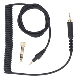 Replacement Audio Cable for DJ HDJ-CUE1 HDJ-CUE1BT HDJ-X5 HDJ-X7 HDJ-S7 Headphones 3.5MM/6.35MM Male to 2.5mm Male Headphone Spring Upgrade Cable (1.2M-2M)