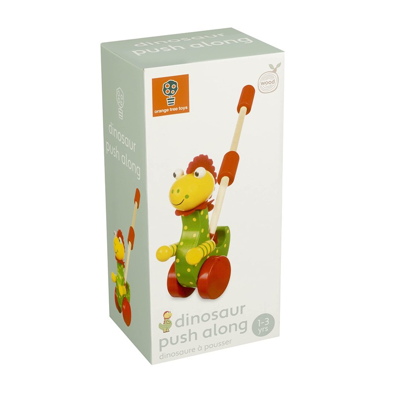 Orange Tree Toys Dinosuar Push Along (Boxed)